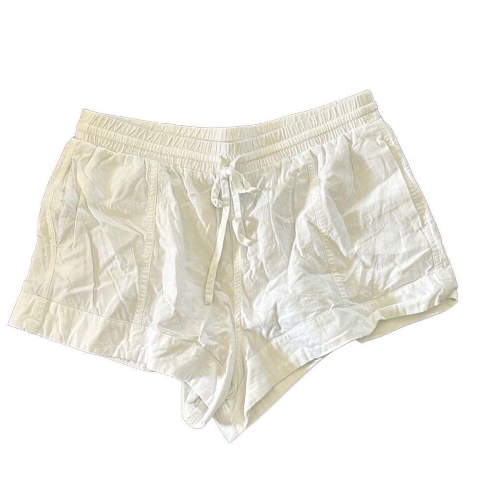 Universal threads linen elastic waist, short size medium
